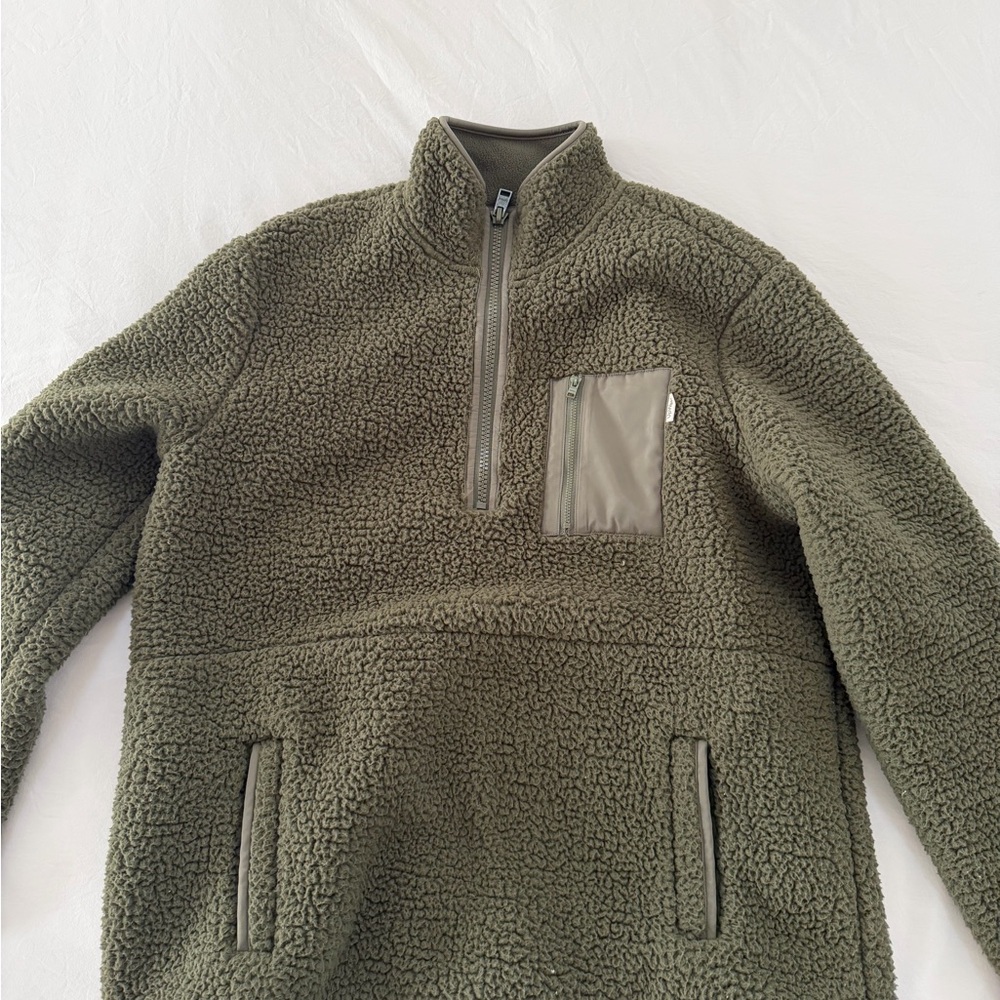 UpWest Forest Green Zip-Up Men's Sweater